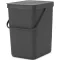 Brabantia Sort & Go konyhai szemetes felnyitható fedővel, 25L, sötétszürke