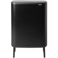   Brabantia Bo Touch Bin Hi nyomófedeles hulladékgyűjtő, lábakon álló, 60L, acél, matt fekete