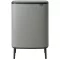 Brabantia Bo Touch Bin Hi nyomófedeles szelektív szemetes, lábakon álló, 2x30L, acél, betonszürke