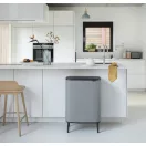Brabantia Bo Touch Bin Hi nyomófedeles szelektív szemetes, lábakon álló, 2x30L, acél, betonszürke