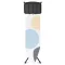 Brabantia vasalódeszka fix tálcával gőzállomásokhoz 124x38cm - B méret, fekete váz, PerfectFlow tavaszi buborékok huzat
