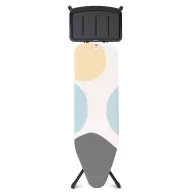   Brabantia vasalódeszka fix tálcával gőzállomásokhoz 124x38cm - B méret, fekete váz, tavaszi buborékok huzat
