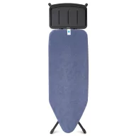   Brabantia vasalódeszka fix tálcával gőzállomásokhoz 124x45cm - C méret, fekete váz, farmerkék huzat