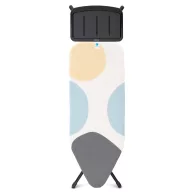   Brabantia vasalódeszka fix tálcával gőzállomásokhoz 124x45cm - C méret, fekete váz, PerfectFlow tavaszi buborékok huzat