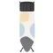 Brabantia vasalódeszka fix tálcával gőzállomásokhoz 124x45cm - C méret, fekete váz, PerfectFlow tavaszi buborékok huzat