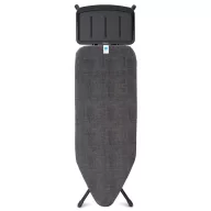   Brabantia vasalódeszka fix tálcával gőzállomásokhoz 124x45cm - C méret, fekete váz, farmerfekete huzat