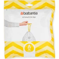   Brabantia PerfectFit méretpontos szemeteszsák, A méret, 3-5L, visszazárható adagoló csomag, 40 zsák/csomag