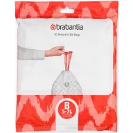   Brabantia PerfectFit méretpontos szemeteszsák, B méret, 5-7L, visszazárható adagoló csomag, 40 zsák/csomag