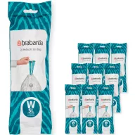  Brabantia PerfectFit méretpontos szemeteszsák, W méret, 5L, Multipack 200 zsák, 10 tekercs, 20 zsák/tekercs