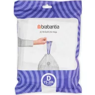   Brabantia PerfectFit méretpontos szemeteszsák, D méret, 15-20L, visszazárható adagoló csomag, 40 zsák/csomag