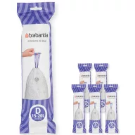   Brabantia PerfectFit méretpontos szemeteszsák, D méret, 15-20L, Multipack 120 zsák, 6 tekercs, 20 zsák/tekercs