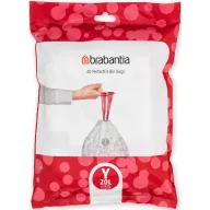   Brabantia PerfectFit méretpontos szemeteszsák, Y méret, 20L, visszazárható adagoló csomag, 40 zsák/csomag