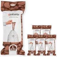   Brabantia PerfectFit méretpontos szemeteszsák, L méret, 40-45L, Multipack 120 zsák, 6 tekercs, 20 zsák/tekercs
