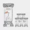 Brabantia PerfectFit méretpontos szemeteszsák, H méret, 50-60L, Multipack 120 zsák, 6 tekercs, 20 zsák/tekercs
