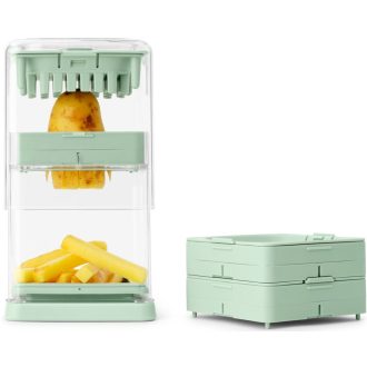   Brabantia TASTY+ zöldség, gyümölcs kézi szeletelő, 3 vágási méret, jáde zöld