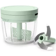   Brabantia TASTY+ zöldség, gyümölcs kézi aprítógép aprítófejjel és habverőfejjel, jáde zöld