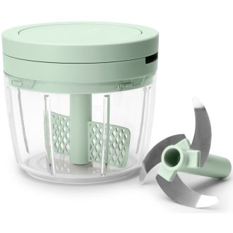   Brabantia TASTY+ zöldség, gyümölcs kézi aprítógép aprítófejjel és habverőfejjel, jáde zöld