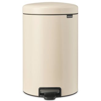  Brabantia NewIcon pedálos szemetes lecsapódásgátló fedővel, 20L, acél, világos bézs