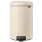Brabantia NewIcon pedálos szemetes lecsapódásgátló fedővel, 20L, acél, világos bézs