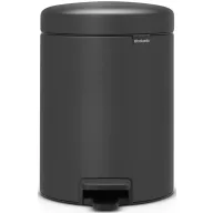   Brabantia NewIcon pedálos szemetes lecsapódásgátló fedővel, 5L, acél, határtalan szürke