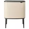 Brabantia Bo Touch Bin nyomófedeles szelektív kuka, 11+23L, acél, világos bézs