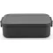 Brabantia Make & Take Lunch Box ebéddoboz clip-on fedővel 1,1L, mikrózható, műanyag, sötétszürke