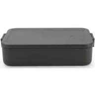   Brabantia Make & Take Lunch Box nagy ebéddoboz clip-on fedővel 2L, mikrózható, műanyag, sötétszürke