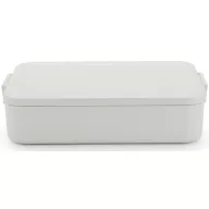   Brabantia Make & Take Lunch Box nagy ebéddoboz clip-on fedővel 2L, mikrózható, műanyag, világosszürke
