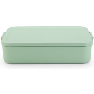   Brabantia Make & Take Lunch Box nagy ebéddoboz clip-on fedővel 2L, mikrózható, műanyag, jáde zöld