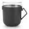 Brabantia Make & Take Soup Mug leveses bögre levesfeltét tároló fedővel, mikrózható, műanyag, 0,6L, sötétszürke