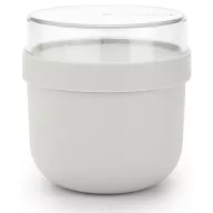   Brabantia Make & Take Breakfast Bowl utazó reggeliző csésze müzli tároló fedővel 0,5L, műanyag, világosszürke