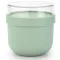 Brabantia Make & Take Breakfast Bowl utazó reggeliző csésze müzli tároló fedővel 0,5L, műanyag, jáde zöld