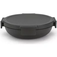   Brabantia Make & Take Lunch Bowl ebédtál szivárgásmentes clip-on fedővel 1L, mikrózható, műanyag, sötétszürke