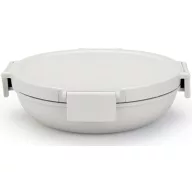   Brabantia Make & Take Lunch Bowl ebédtál szivárgásmentes clip-on fedővel 1L, mikrózható, műanyag, világosszürke