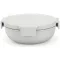 Brabantia Make & Take Salad Bowl salátástál feltét és öntet tartóval, szivárgásmentes clip-on fedővel 1,3L, műanyag, világosszürke