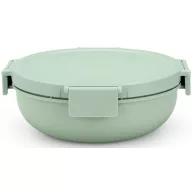 Brabantia Make & Take Salad Bowl salátástál feltét és öntet tartóval, szivárgásmentes clip-on fedővel 1,3L, műanyag, jáde zöld
