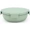 Brabantia Make & Take Salad Bowl salátástál feltét és öntet tartóval, szivárgásmentes clip-on fedővel 1,3L, műanyag, jáde zöld