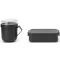 Brabantia Make & Take Lunch Set ebéd szett - leveses bögre 0,6L + ebéddoboz 1,1L, műanyag, sötétszürke
