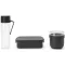 Brabantia Make & Take Breakfast and Lunch Set reggeliző és ebéd szett - kulacs 0,5L + reggeliző csésze 0,6L + ebéddoboz 1,1L, műanyag, sötétszürke