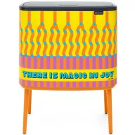   Brabantia Bo Touch Bin nyomófedeles szelektív kuka, 11+23L, acél, Yinka Ilori