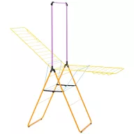   Brabantia HangOn Drying Rack beltéri ruhaszárító, 25m, felhajtható vállfa tartórúddal, 8db kampó, 12+10kg, acél, Yinka Ilori