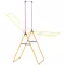 Brabantia HangOn Drying Rack beltéri ruhaszárító, 25m, felhajtható vállfa tartórúddal, 8db kampó, 12+10kg, acél, Yinka Ilori