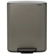   Brabantia Bo Pedal Bin pedálos szemetes, 60L, acél, platinaszürke