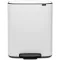 Brabantia Bo Pedal Bin pedálos szelektív kuka, 2x30L, acél, fehér