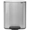 Brabantia Bo Pedal Bin pedálos szelektív kuka, 2x30L, rozsdamentes, ujjlenyomatmentes