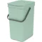 Brabantia Sort & Go konyhai szemetes felnyitható fedővel, 12L, jáde zöld