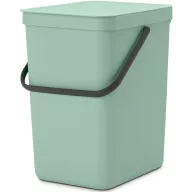   Brabantia Sort & Go konyhai szemetes felnyitható fedővel, 25L, jáde zöld