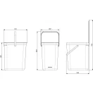 212765 Brabantia Sort & Go konyhai szemetes felnyitható fedéllel CAD rajza.