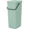 Brabantia Sort & Go konyhai szemetes felnyitható fedővel, 40L, jáde zöld