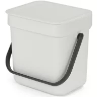   Brabantia Sort & Go konyhai szemetes felnyitható fedővel, 3L, világosszürke